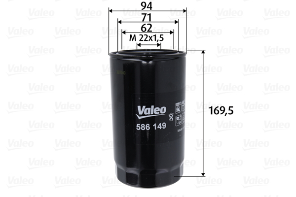 VALEO 586149 Filtro olio